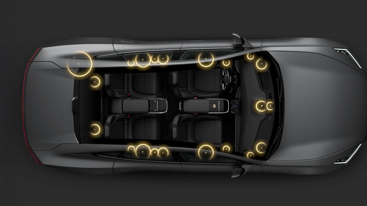 Polestar 5 lanseras med ett Bowers & Wilkins-hifi-system med 21 högtalare och en effekt på 650 kW 31 Bowers & Wilkins to provide audio performance in the Polestar 5